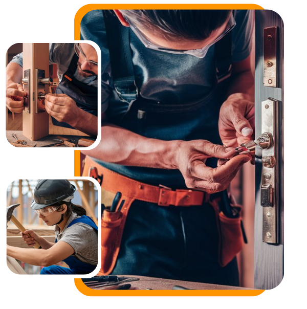 Technician repairing AC