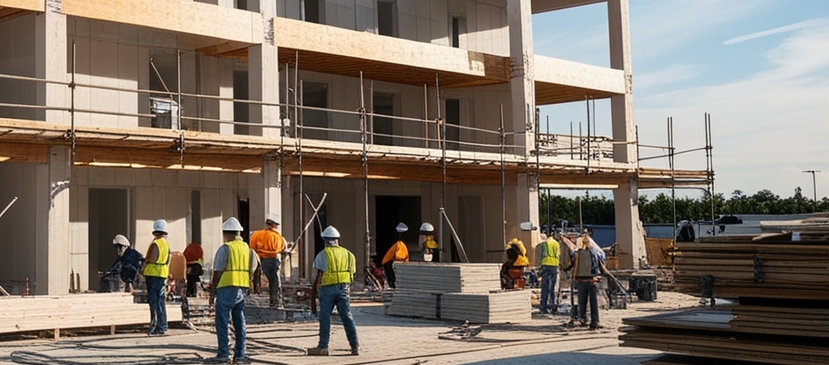 Technician repairing AC